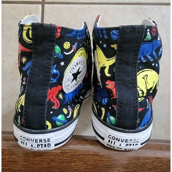 vans junior colorful dinosaur sneaker size 2 high top - Picture 4 of 6